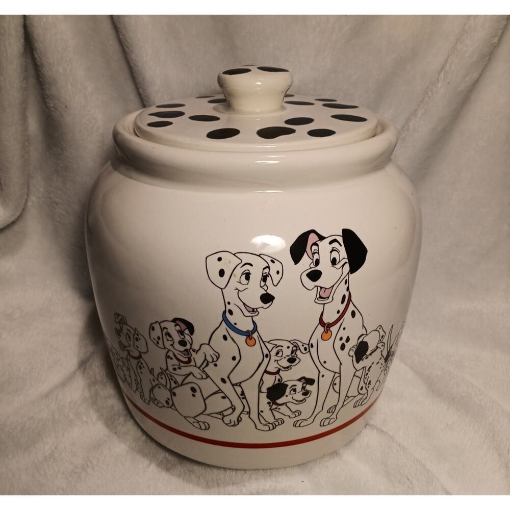 Vintage Disney 101 Dalmatians Treasure Craft Ceramic Cookie Jar Canister EUC FS - Picture 2 of 9